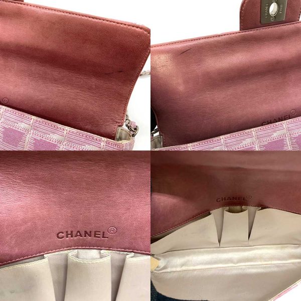 6 cha240122 2ta 06 Chanel Horizontal Long Coco Mark Nylon Shoulder Bag Pink