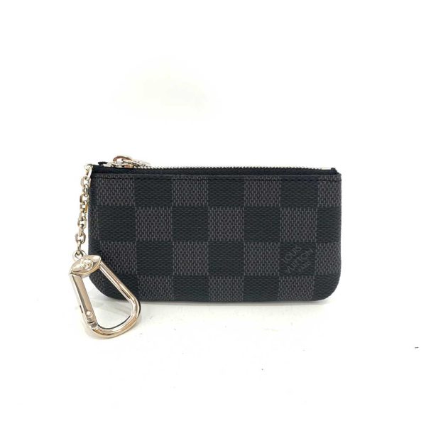 6 lv230805 1ta Louis Vuitton Pochette Cleat Coin Case Black