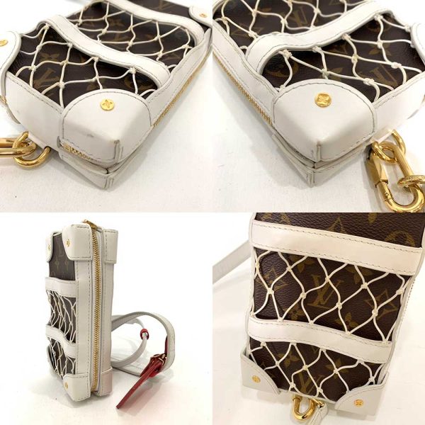 6 lv230825 1ta 03 Louis Vuitton Soft Trunk Phone Box Mini Shoulder Bag NBA Collaboration White