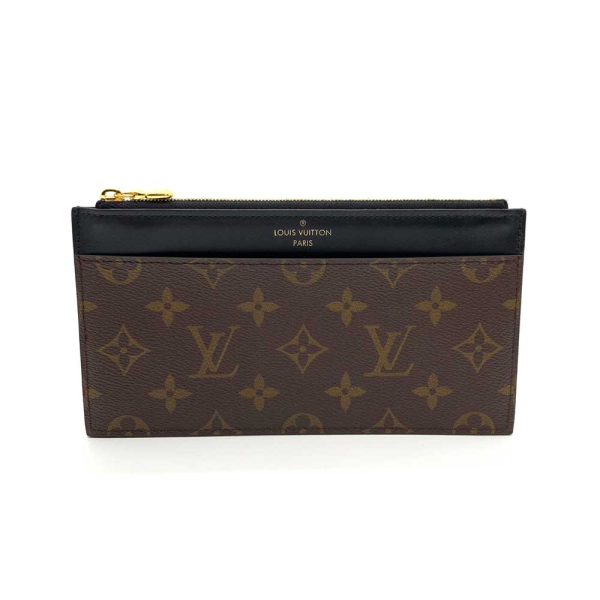 6 lv230909 4ta Louis Vuitton Slim Purse Long Wallet Brown