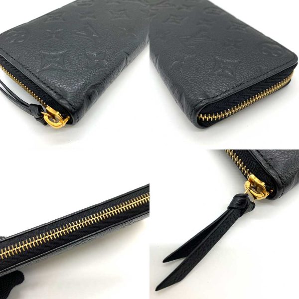 6 lv230915 1ta 04 Louis Vuitton Portefeuille Clemence Monogram Empreinte Leather Long Wallet Black