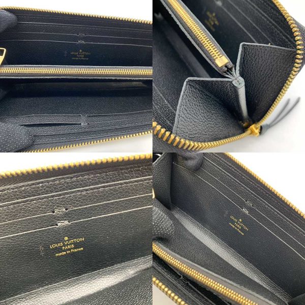 6 lv230915 1ta 05 Louis Vuitton Portefeuille Clemence Monogram Empreinte Leather Long Wallet Black