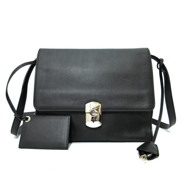 6 ot220513 ta Balenciaga Afternoon Shoulder Bag Leather Black