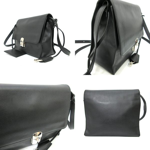 6 ot220513 ta 02 Balenciaga Afternoon Shoulder Bag Leather Black