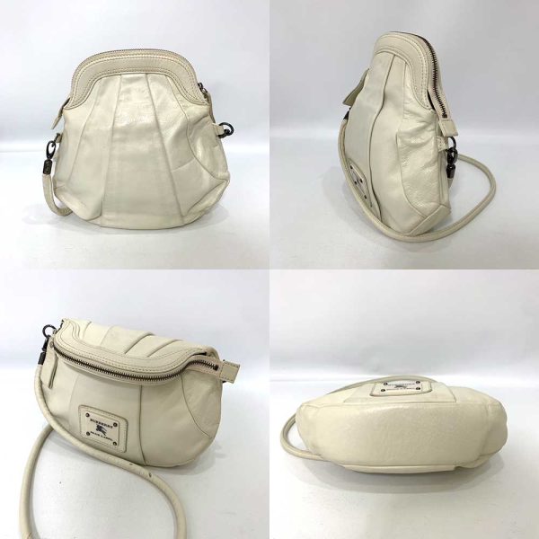 6 ot230721 2ta 01 Burberry Pochette Gourd Logo Leather Shoulder Bag White