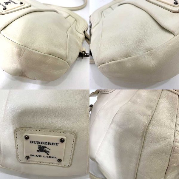 6 ot230721 2ta 02 Burberry Pochette Gourd Logo Leather Shoulder Bag White