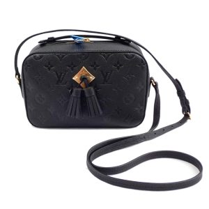 60130 1 CELINE Macadam Triomphe Handbag PVC Black Brown