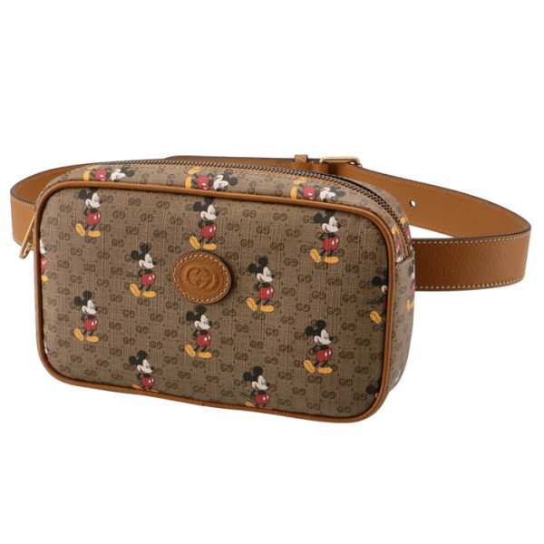 602695hwubm8559 1 Gucci Disney Mickey Mouse Collaboration Belt Bag Beige