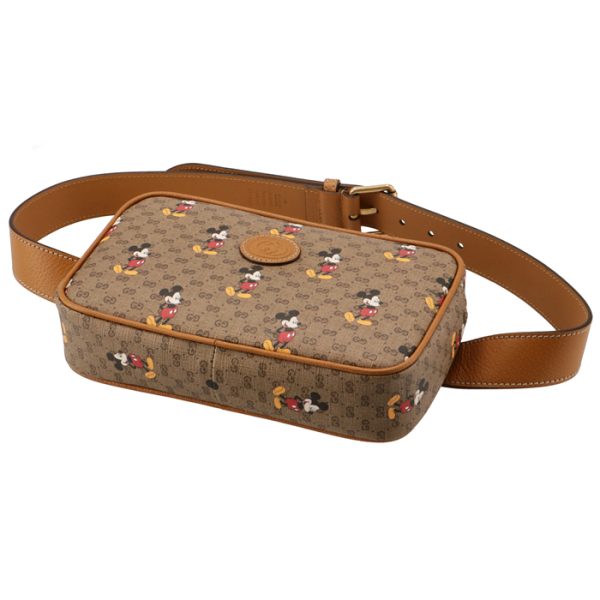 602695hwubm8559 3 Gucci Disney Mickey Mouse Collaboration Belt Bag Beige