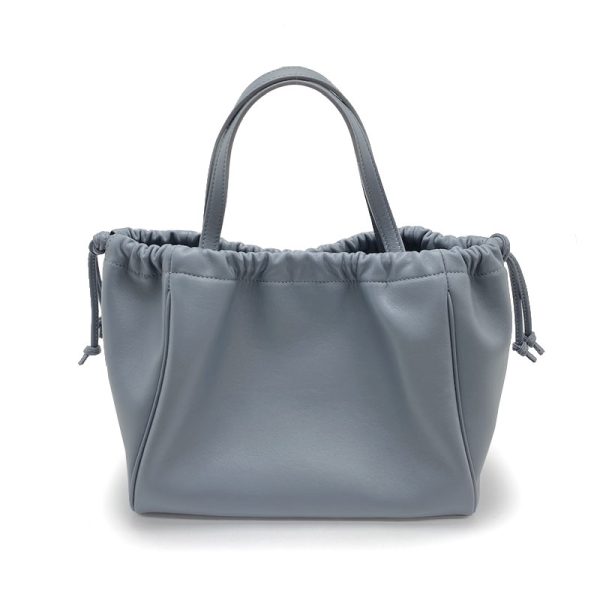 60411059 2 Celine Small Hippo Triomphe Smooth Calfskin Gray