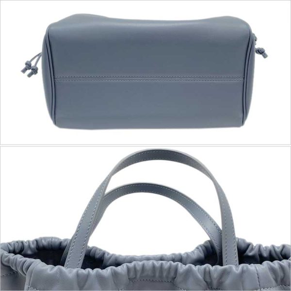 60411059 5 Celine Small Hippo Triomphe Smooth Calfskin Gray