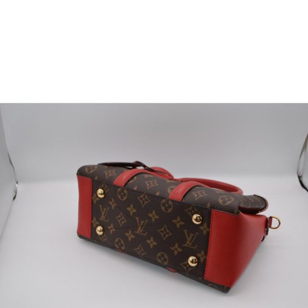 60574 3 Louis Vuitton NV Soufflo BB Monogram Bag Brown Red