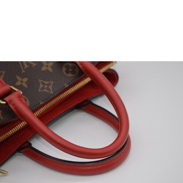 60574 4 Louis Vuitton NV Soufflo BB Monogram Bag Brown Red