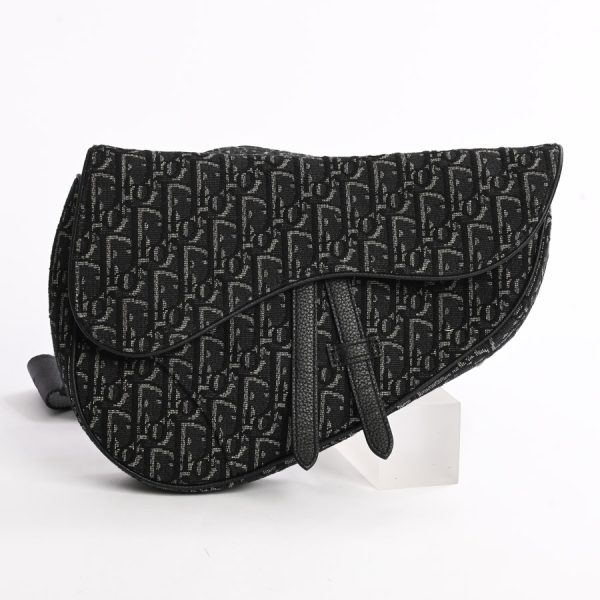 6120379 1 Dior Saddle Body Bag Black