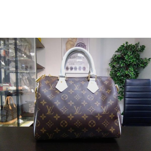 61309 3 Louis Vuitton Speedy Pandoliere 25 Monogram Handbag Brown