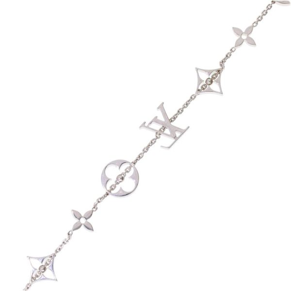 61385 2 Louis Vuitton Bracelet Monogram Silver