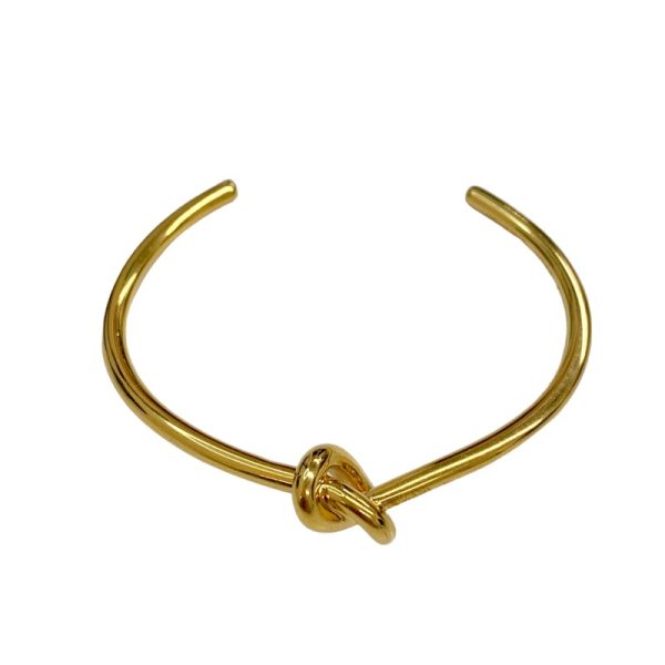 6143 0 Celine Cuff Knot Bangle Gold