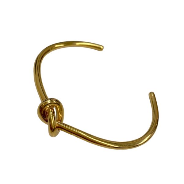 6143 1 Celine Cuff Knot Bangle Gold