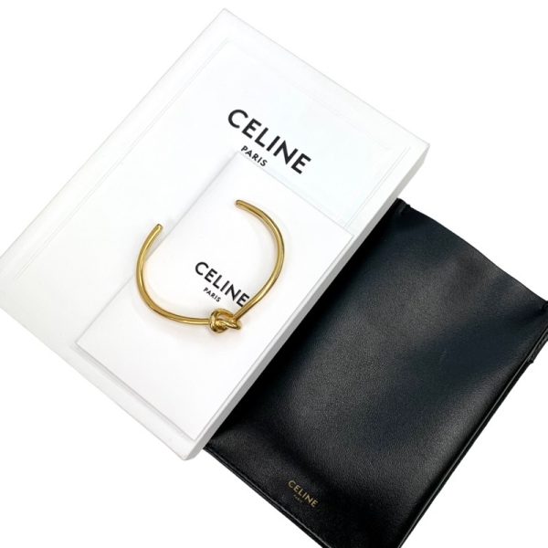 6143 4 Celine Cuff Knot Bangle Gold