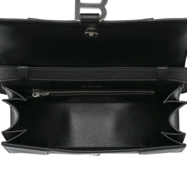 6164461izhy1000 5 Balenciaga Hourglass Shoulder Bag Black