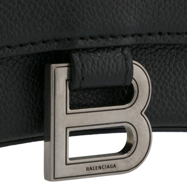 6164461izhy1000 6 Balenciaga Hourglass Shoulder Bag Black