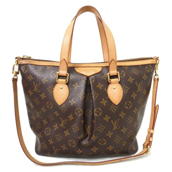 61891 1 Louis Vuitton Palermo Monogram Bag Brown