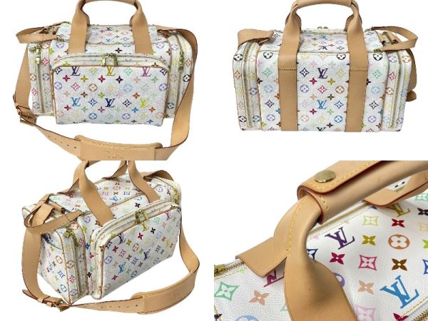 63769 d2 Louis Vuitton Multicolor Camera Bag White