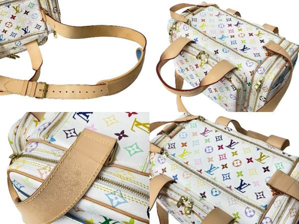 63769 d5 Louis Vuitton Multicolor Camera Bag White