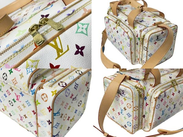 63769 d6 Louis Vuitton Multicolor Camera Bag White