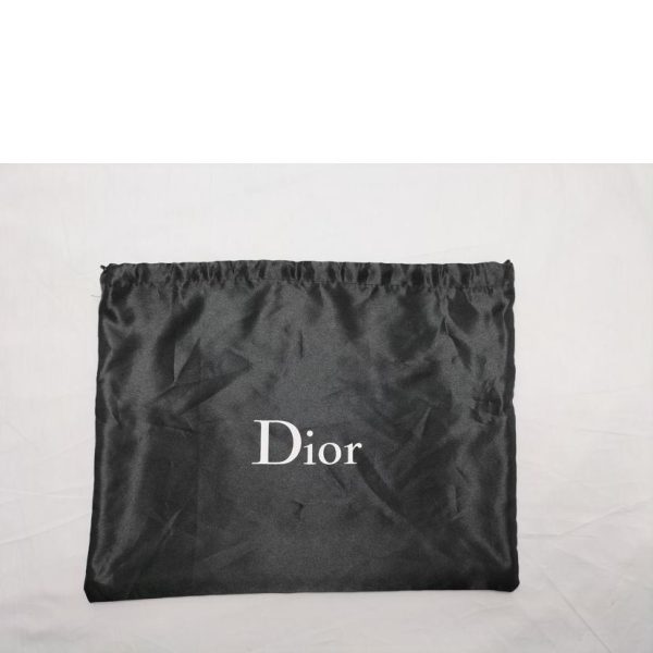 63924 9 Dior Cannage Chain Pouch 52 Leather Pouch Black