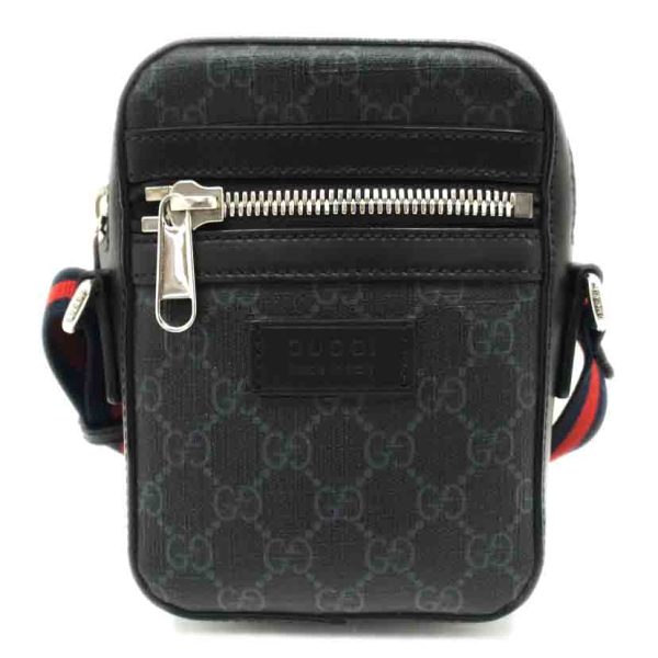 64002 1 Gucci GG Supreme Messenger Shoulder Bag Brown