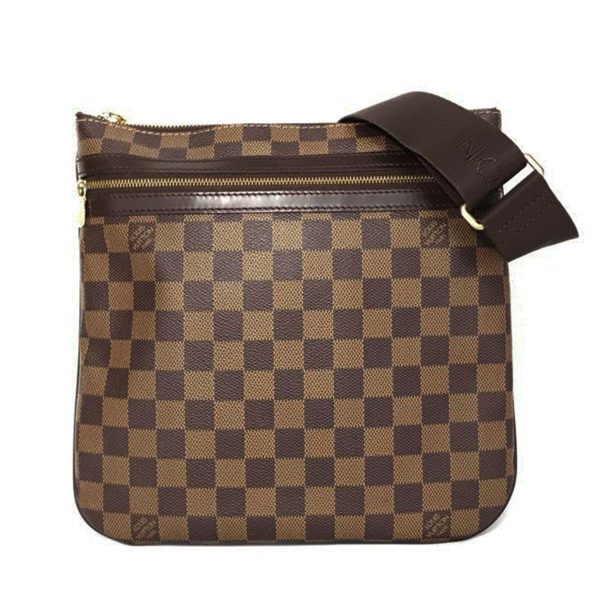 65006 1 Louis Vuitton Pochette Bosphore Damier Ebene Canvas Crossbody Bag Brown