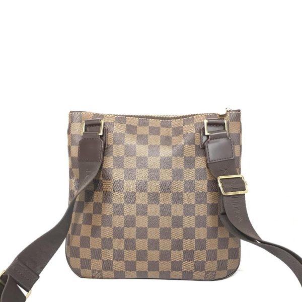 65006 2 Louis Vuitton Pochette Bosphore Damier Ebene Canvas Crossbody Bag Brown