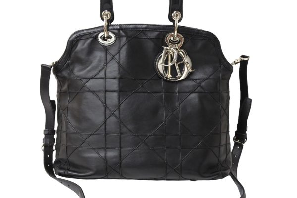 65038 d2 Christian Dior Granville 2WAY Tote Handbag Black