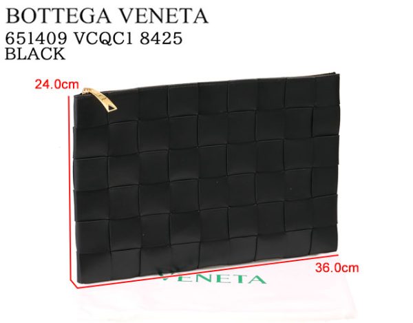 651409 vcqc1 8425 1 Bottega Veneta Pouch Intrecciato Clutch Bag Black