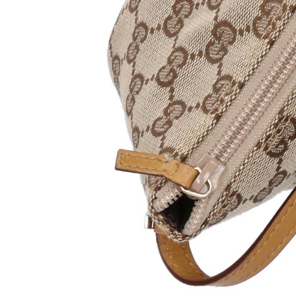 65173 6 Gucci GG Canvas Pouch AB Rank Beige