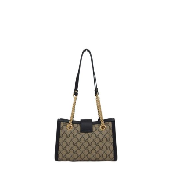 65368 2 Gucci Padlock GG Small Shoulder Bag Beige Black