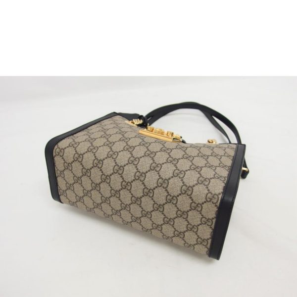 65368 3 Gucci Padlock GG Small Shoulder Bag Beige Black