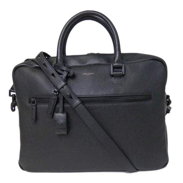 65392 1 Saint Laurent Leather Briefcase Sac de Jour