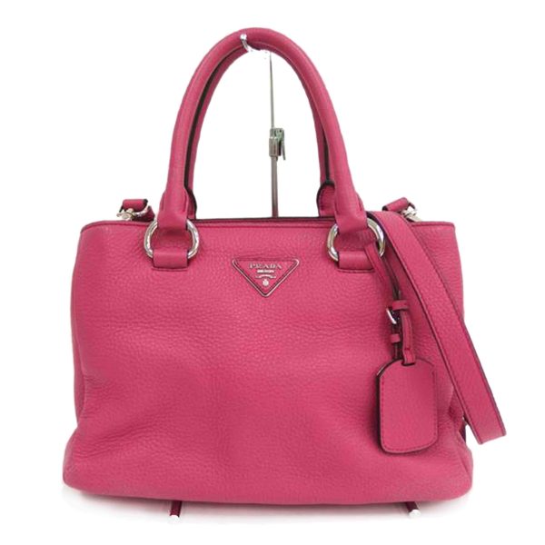 65443 1 Prada Leather Tote Bag Pink