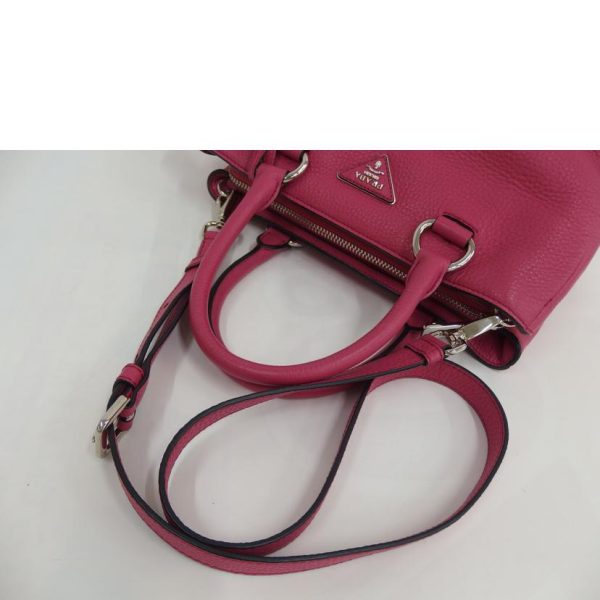 65443 3 Prada Leather Tote Bag Pink