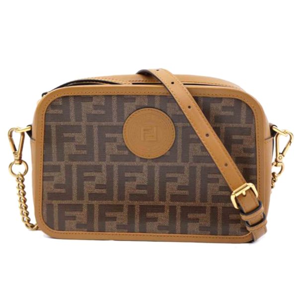 65577 1 Fendi Zucca Shoulder Brown