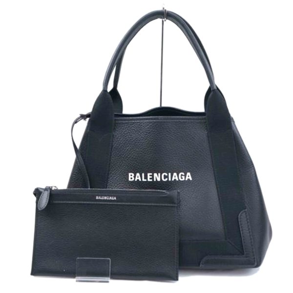 65591 1 Balenciaga Navy Cabas Bag Blue