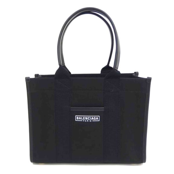 66234 1 Balenciaga Logo Hardware Tote Bag Black