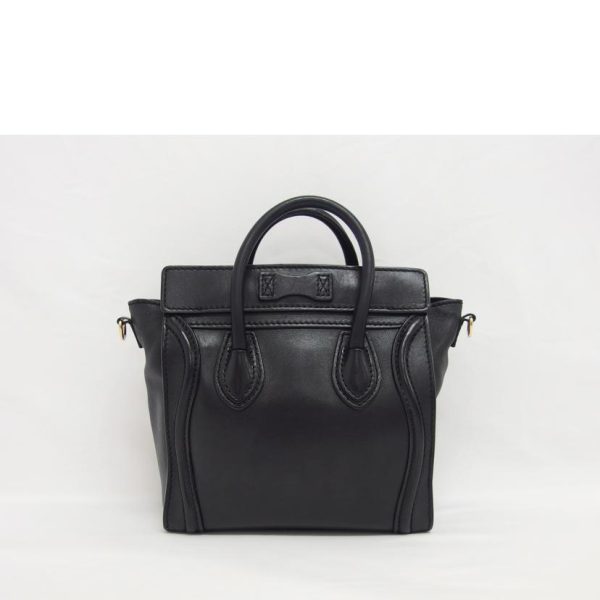 66624 2 Celine Luggage Nano Shopper Tote Bag Black