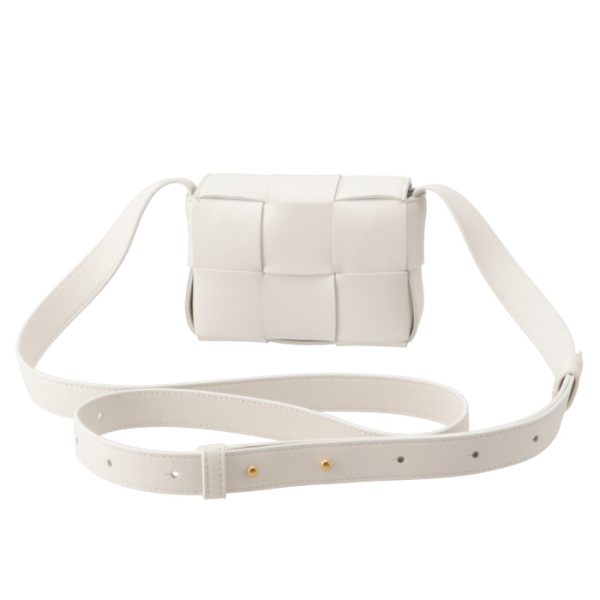 666688vmay19009 2 Bottega Veneta Cassette Candy Shoulder Bag White