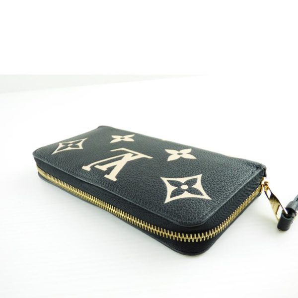 66806 4 Louis Vuitton Zippy Wallet Bicolor Black Beige