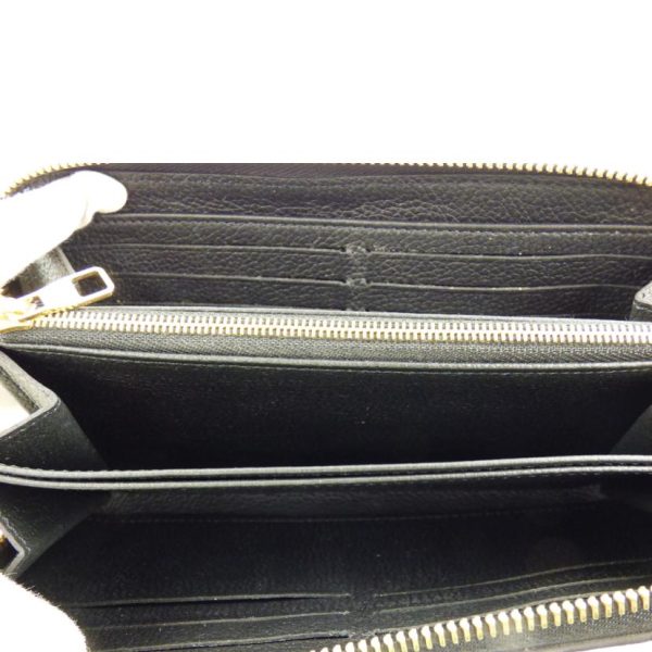 66806 5 Louis Vuitton Zippy Wallet Bicolor Black Beige