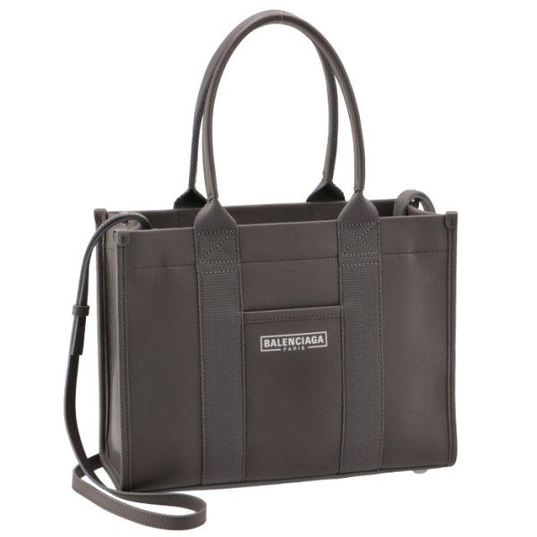 6714022103a1404 Balenciaga Small Hardware Shopping Tote Dark Gray