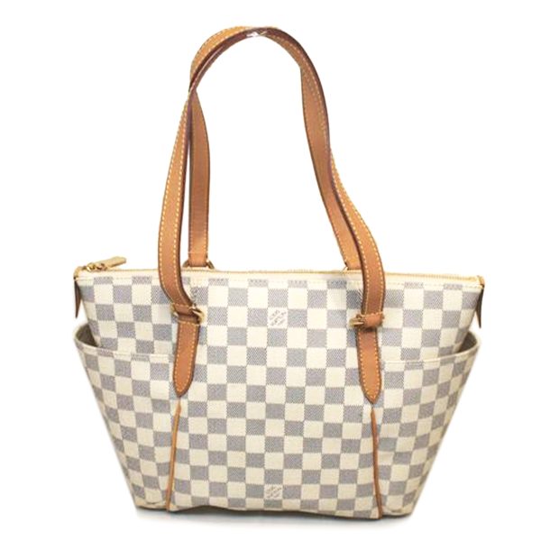 67371 2 Louis Vuitton Totally Damier Azur Bag White